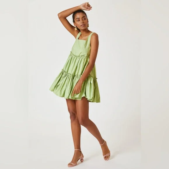 ✨ Anthropologie Voluminous Mini Dress Sz L - Picture 3 of 5